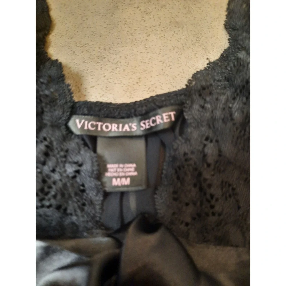 Victoria Secret Black Lace Babydoll Pj's Womens Size Small Fairy Whimsigoth - Picture 5 of 9